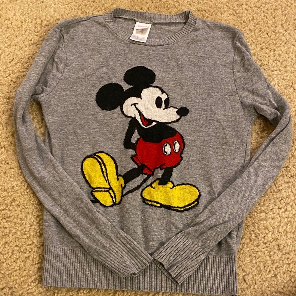 Disney Gray Mickey Mouse Sweater
